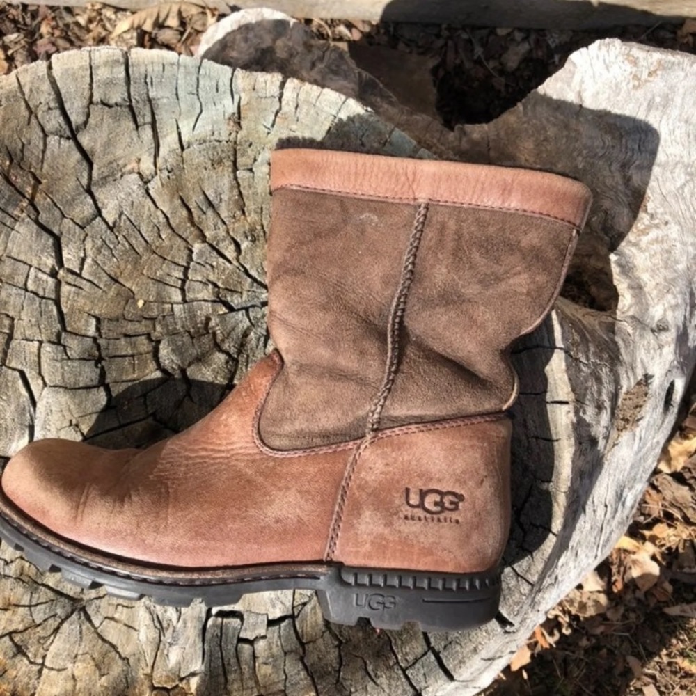 Brown leather Ugg boots
